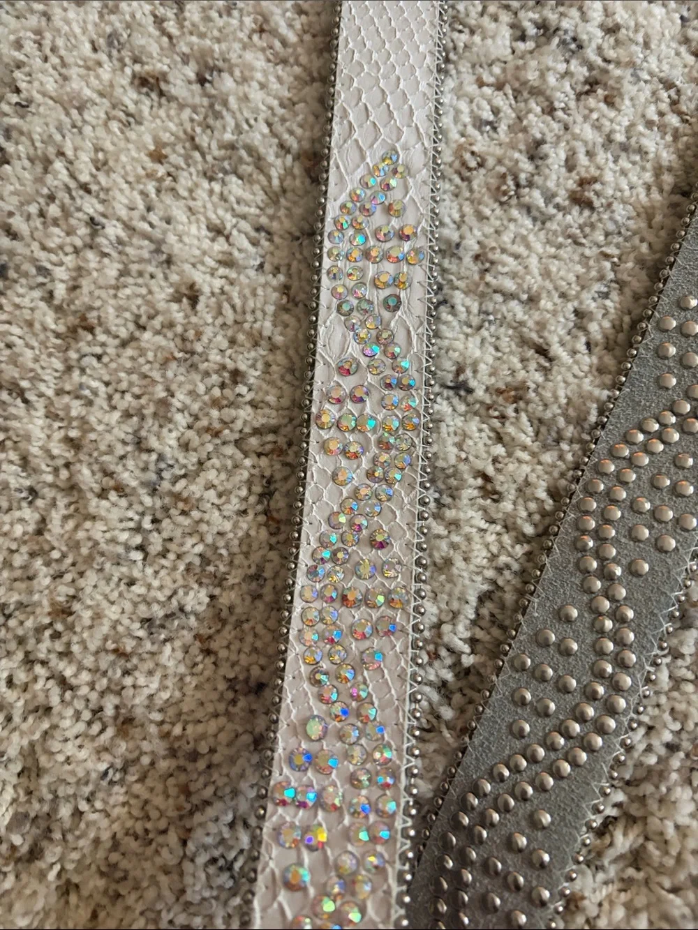 Boutique Crystal Embellished Silver Women's Cowgirl Belt
